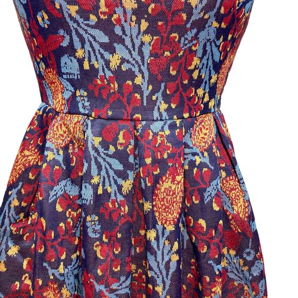 LuLaRoe NEW Women’s XXS Amelia Pleated Jacquard Pockets Fit & Flare Dress Pin-Up - Picture 4 of 16